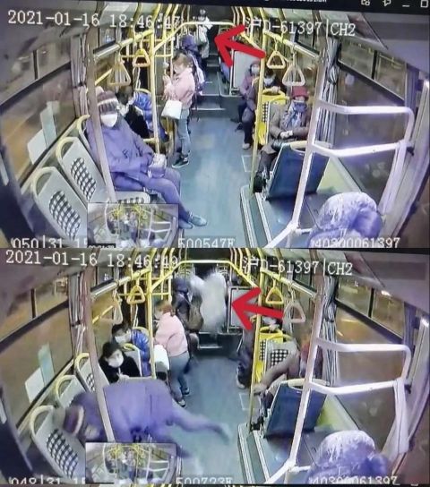 公交车与出租车擦碰急刹致女子摔倒身亡，责任谁来承担？